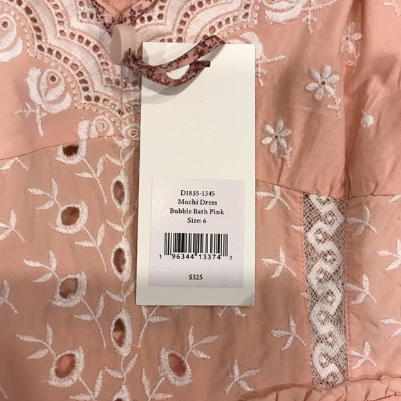 NWT LoveShackFancy Mochi Bubble Bath Pink Sleeveless Mini Dress Size 6 - Picture 10 of 13